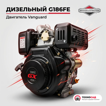 Дизельный двигатель Vanguard G186FE (10 л.с.) с электростартером 