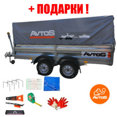 Прицеп Avtos A25P2B (2500*1500*300 ресс. AL-KO (R13) Тент 1200мм Аэро 2ос)