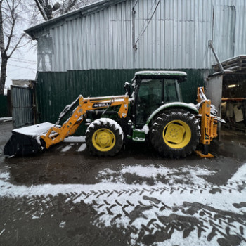 Трактор дизельный JOHN DEERE 5405 4WD V1 PR LIFTPRO CAB в комплекте с фронтальным погрузчиком и экскаватором